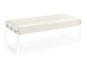 Банкетка John-Richard Clarice White Leather Bench