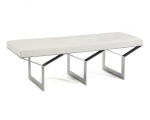 Банкетка John-Richard Transverse Leather and Steel Bench