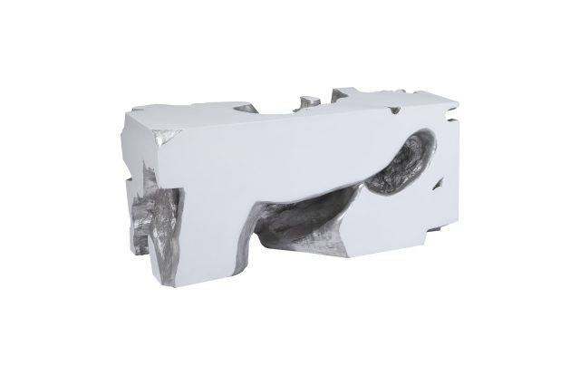 Банкетка Phillips Collection Freeform Bench White/Silver