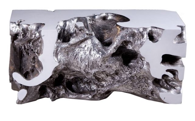 Банкетка Phillips Collection Freeform Bench White/Silver