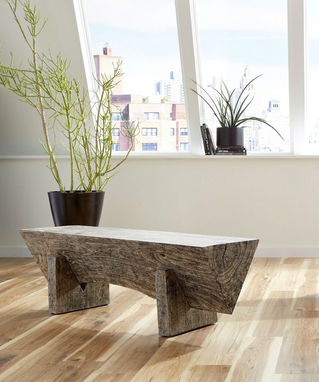 Банкетка Phillips Collection Triangle Bench Gray Stone