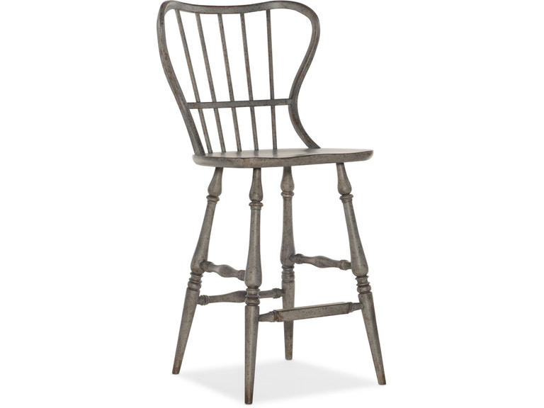 Барный стул HOOKER FURNITURE CIAO BELLA SPINDLE BACK BAR STOOL GRAY