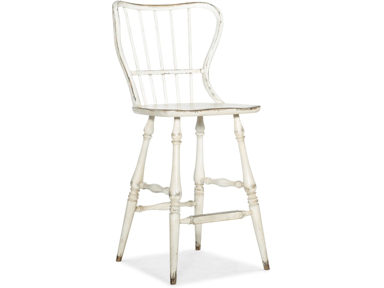Барный стул HOOKER FURNITURE CIAO BELLA SPINDLE BACK BAR STOOL WHITE