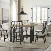 Барный стул HOOKER FURNITURE CIAO BELLA SPINDLE BACK COUNTER STOOL BLACK