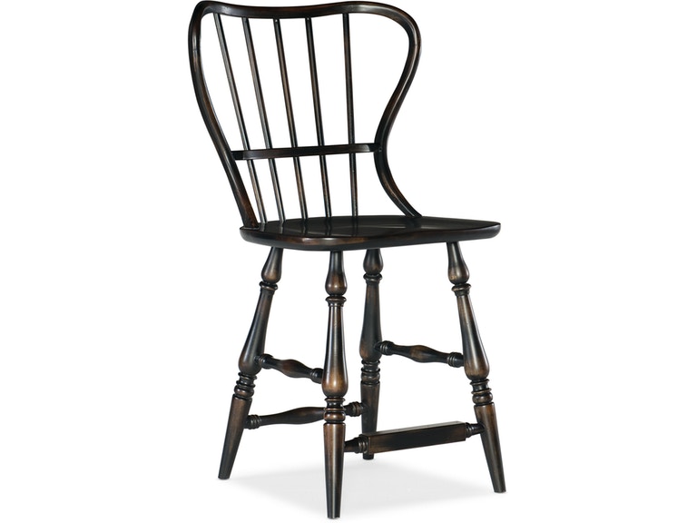 Барный стул HOOKER FURNITURE CIAO BELLA SPINDLE BACK COUNTER STOOL BLACK