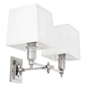 Бра EICHHOLTZ Wall Lamp Lexington Double White Silver