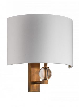Бра HEATHFIELD&Co CRYSTAL ANTIQUE BRASS WALL LIGHT