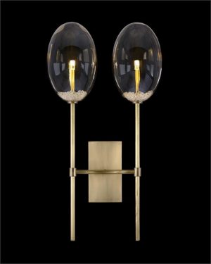 Бра John-Richard Echo Glass Globe 2 Wall Sconce