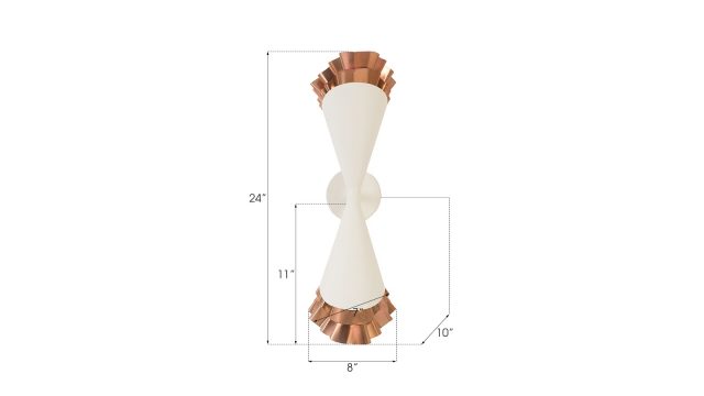 Бра Phillips Collection Ruffle Wall Sconce White