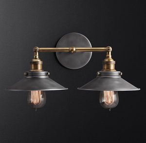 Бра Restoration Hardware 20TH C. FACT FILAMENT METAL DOUBLE