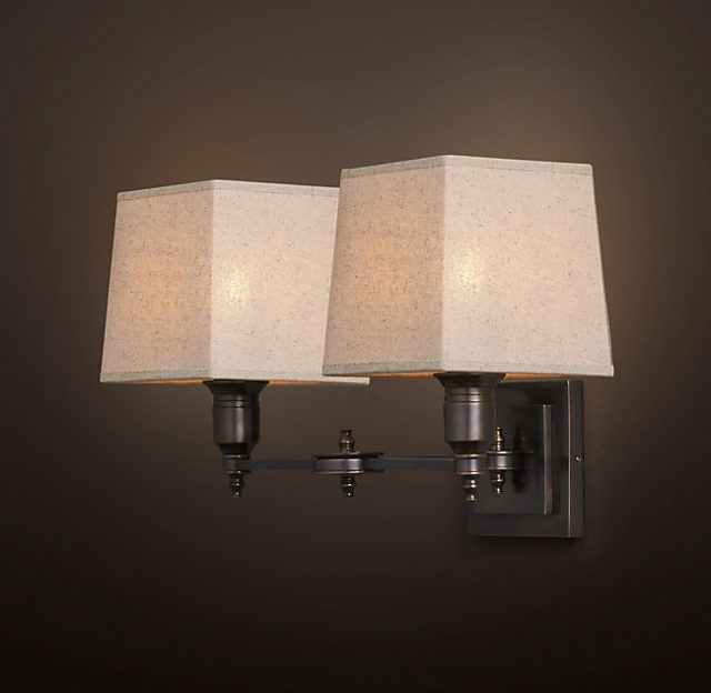Бра Restoration Hardware CLARIDGE DOUBLE LINEN
