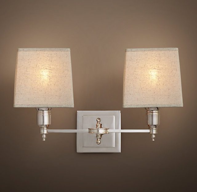 Бра Restoration Hardware CLARIDGE DOUBLE LINEN
