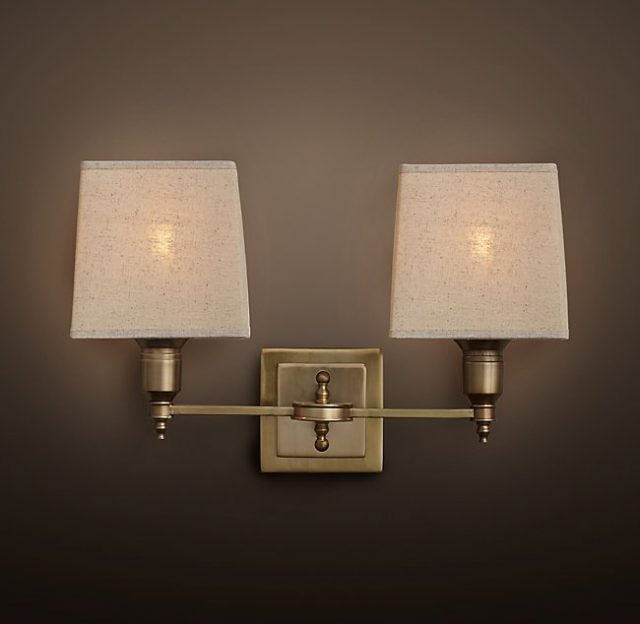 Бра Restoration Hardware CLARIDGE DOUBLE LINEN
