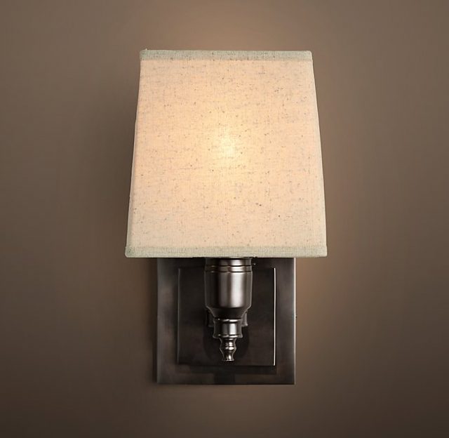 Бра Restoration Hardware CLARIDGE SINGLE LINEN