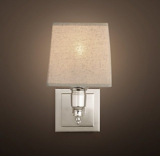 Бра Restoration Hardware CLARIDGE SINGLE LINEN