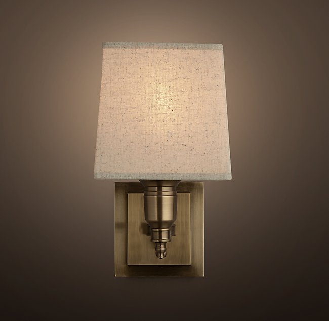 Бра Restoration Hardware CLARIDGE SINGLE LINEN