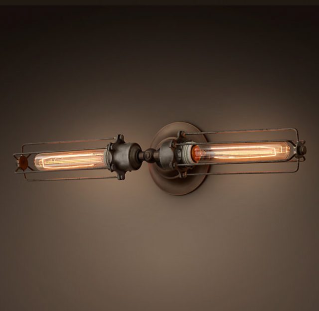 Бра Restoration Hardware EDISON CAGED INLINE DOUBLE