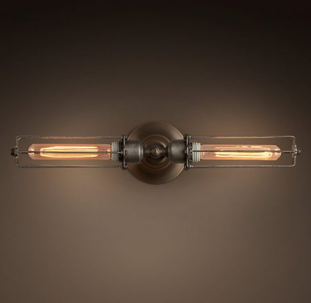 Бра Restoration Hardware EDISON CAGED INLINE DOUBLE