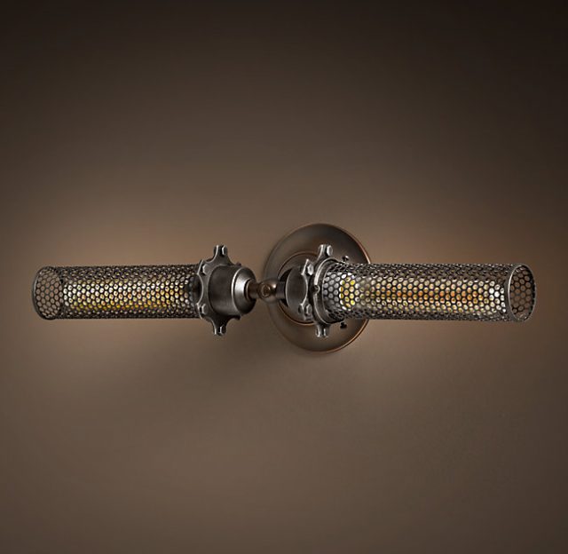Бра Restoration Hardware EDISON PERFORATED INLINE DOUBLE
