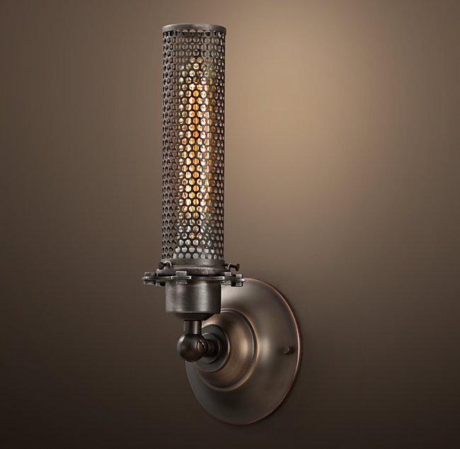 Бра Restoration Hardware EDISON PERFORATED METAL