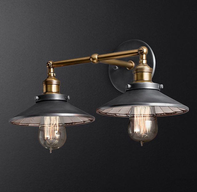 Бра Restoration Hardware FILAMENT REFLECTOR DOUBLE
