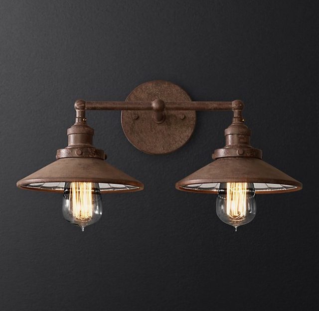 Бра Restoration Hardware FILAMENT REFLECTOR DOUBLE