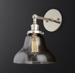 Бра Restoration Hardware FILAMENT SMOKE GLASS BOULANGERIE