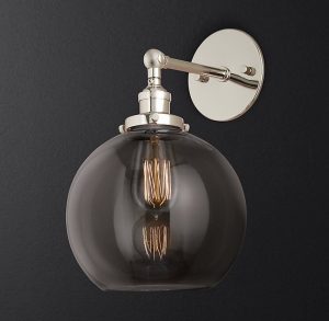 Бра Restoration Hardware FILAMENT SMOKE GLASS CAFÉ