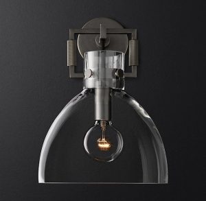 Бра Restoration Hardware MACHINIST GLASS CLOCHE SCONCE