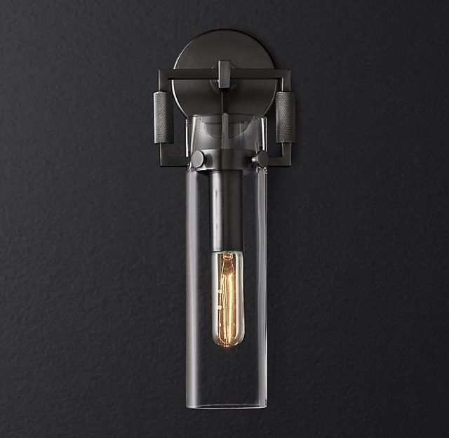 Бра Restoration Hardware MACHINIST GLASS CYLINDER SCONCE