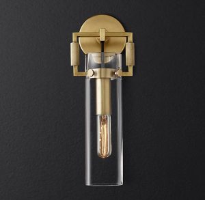 Бра Restoration Hardware MACHINIST GLASS CYLINDER SCONCE