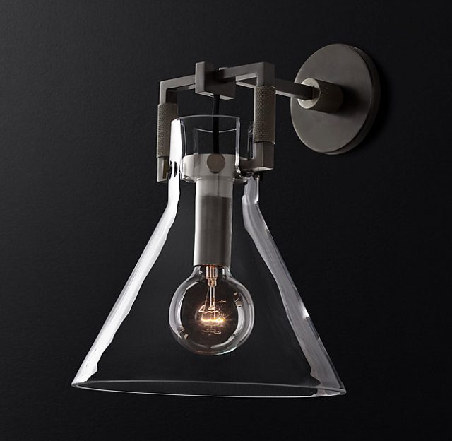 Бра Restoration Hardware MACHINIST GLASS FUNNEL SCONCE