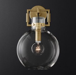 Бра Restoration Hardware MACHINIST GLASS GLOBE SCONCE