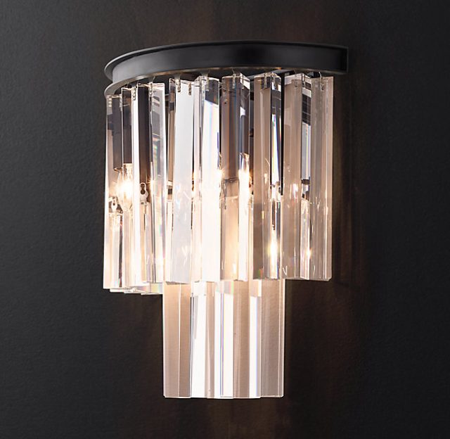 Бра Restoration Hardware ODEON CLEAR GLASS FRINGE