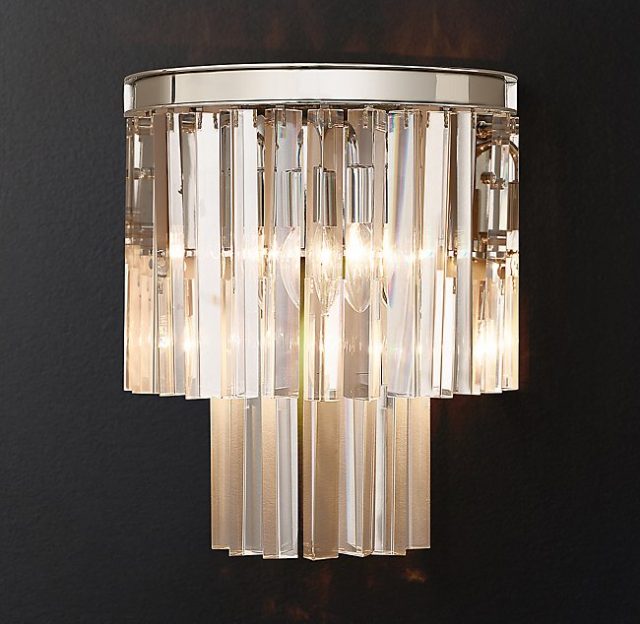 Бра Restoration Hardware ODEON CLEAR GLASS FRINGE