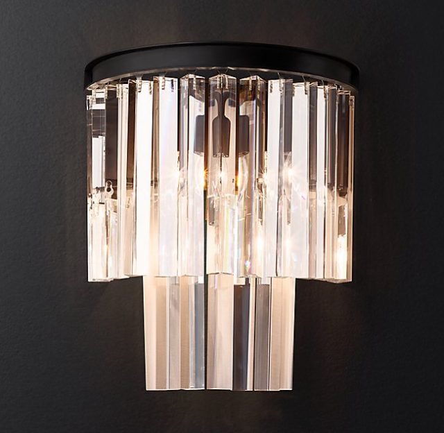 Бра Restoration Hardware ODEON CLEAR GLASS FRINGE