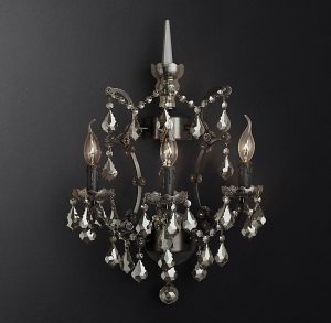 Бра Restoration Hardware ROCOCO IRON & CRYSTAL 19TH C.