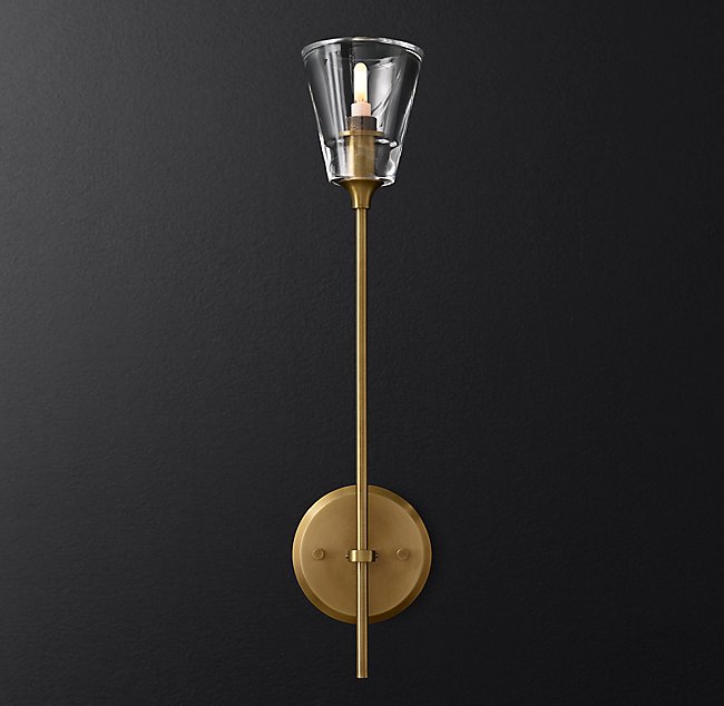 Бра Restoration Hardware TORCHE DE VERRE SINGLE SCONCE