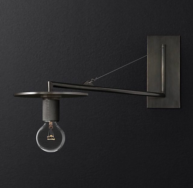 Бра Restoration Hardware UTILITAIRE DISK SWING-ARM