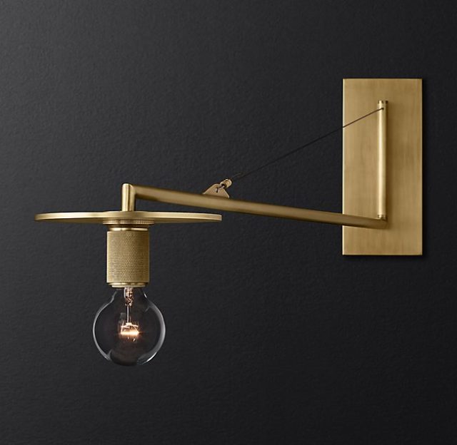 Бра Restoration Hardware UTILITAIRE DISK SWING-ARM