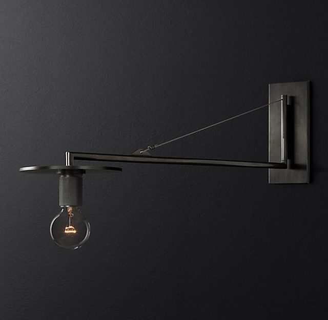 Бра Restoration Hardware UTILITAIRE DISK SWING-ARM