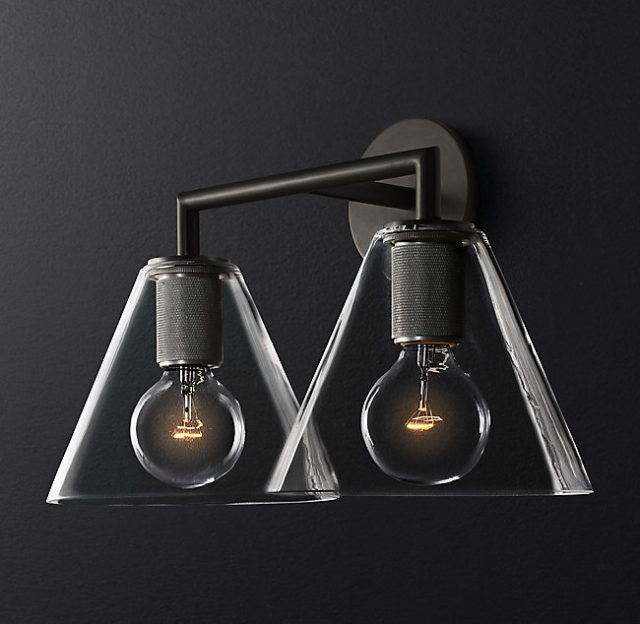 Бра Restoration Hardware UTILITAIRE FUNNEL SHADE DOUBLE