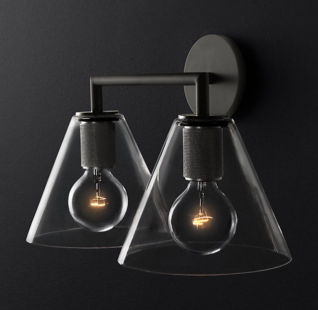 Бра Restoration Hardware UTILITAIRE FUNNEL SHADE DOUBLE