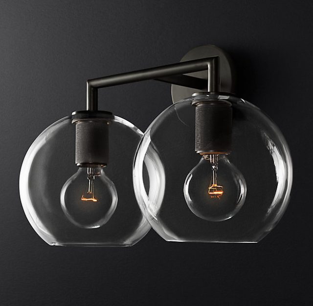 Бра Restoration Hardware UTILITAIRE GLOBE SHADE DOUBLE
