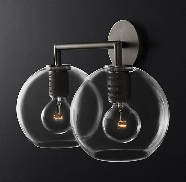 Бра Restoration Hardware UTILITAIRE GLOBE SHADE DOUBLE