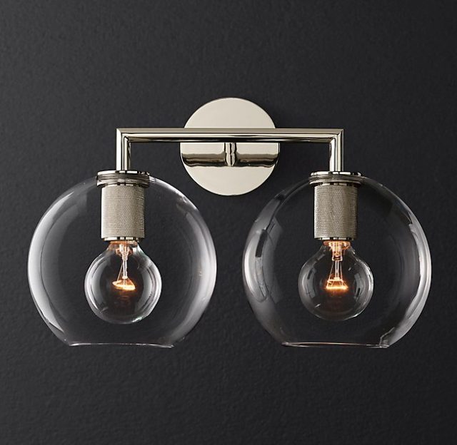 Бра Restoration Hardware UTILITAIRE GLOBE SHADE DOUBLE