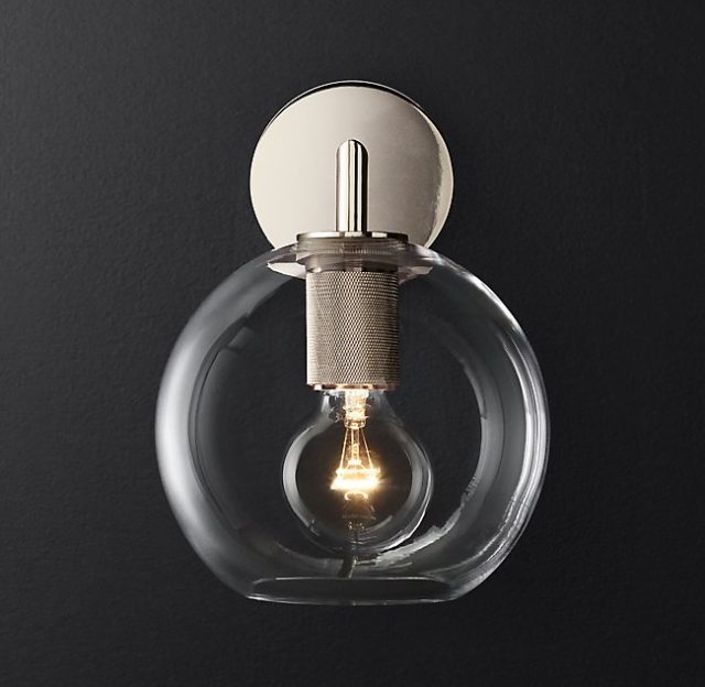 Бра Restoration Hardware UTILITAIRE GLOBE SHADE SINGLE SCONCE