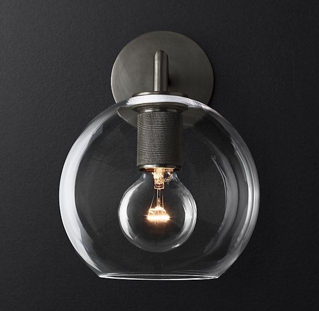 Бра Restoration Hardware UTILITAIRE GLOBE SHADE SINGLE SCONCE
