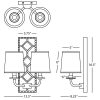 Бра Robert Abbey Williamsburg Dickinson Sconce Gray/Aged Brass