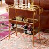 Декоративный стол Bamboo Tray Table | Gold
